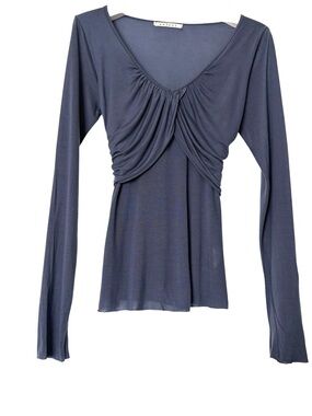 Velvet by Graham & Spencer Ruched Long Sleeve Top – Size Medium